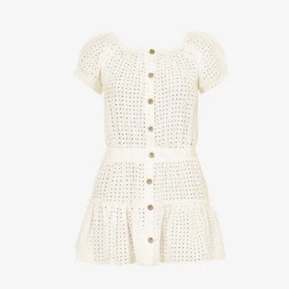 Cream Puff Sleeve High-Low Sundress